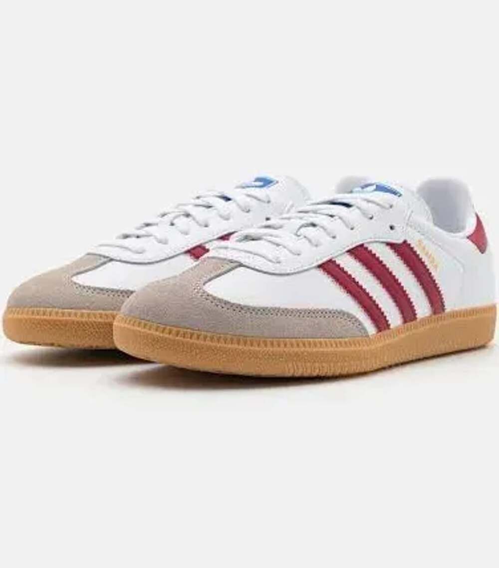 Adidas Samba OG  Men’s  Sz 9 Cloud White Collegiate Burgundy Gum IF3813.  NWOB